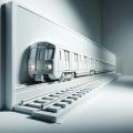 DALL·E 2024-01-28 11.09.57 - Create a captivating 3D wall art piece made from white Fiberglass Reinforced Plastic (FRP), featuring a single, prominently displayed subway train. Th